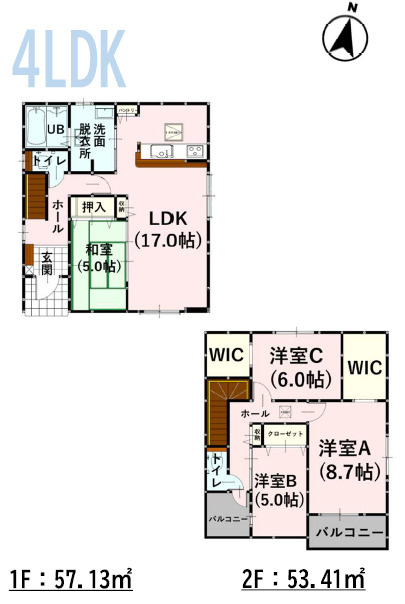 仲介手数料不要　よかタウンBloom大津町大字森1期【大津小・大津中】の間取り