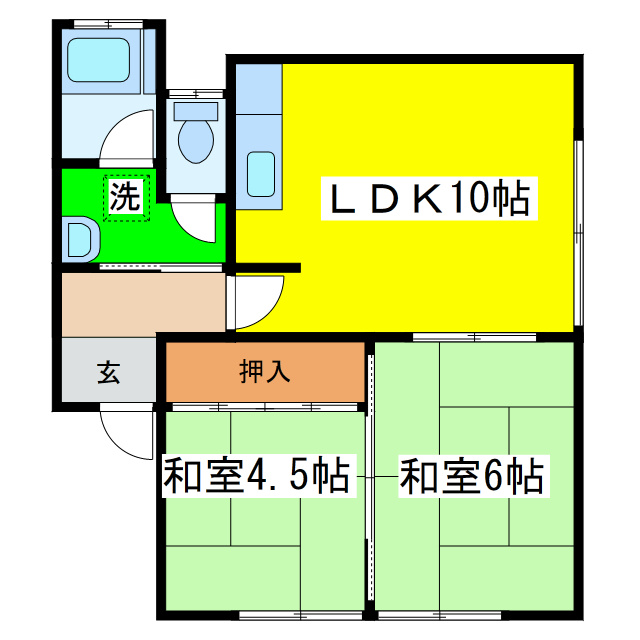 パークハイツ（鳥取大通）の間取り