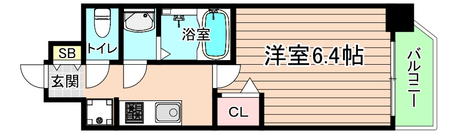 大阪市都島区都島北通１丁目の賃貸マンションの間取り