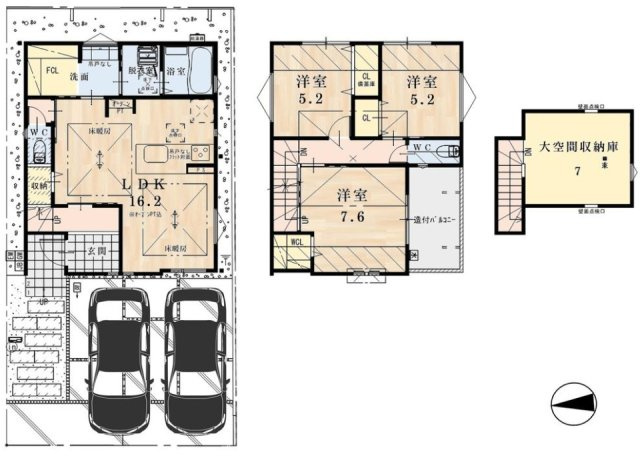 【間取り】 | S41246-2号地修学院