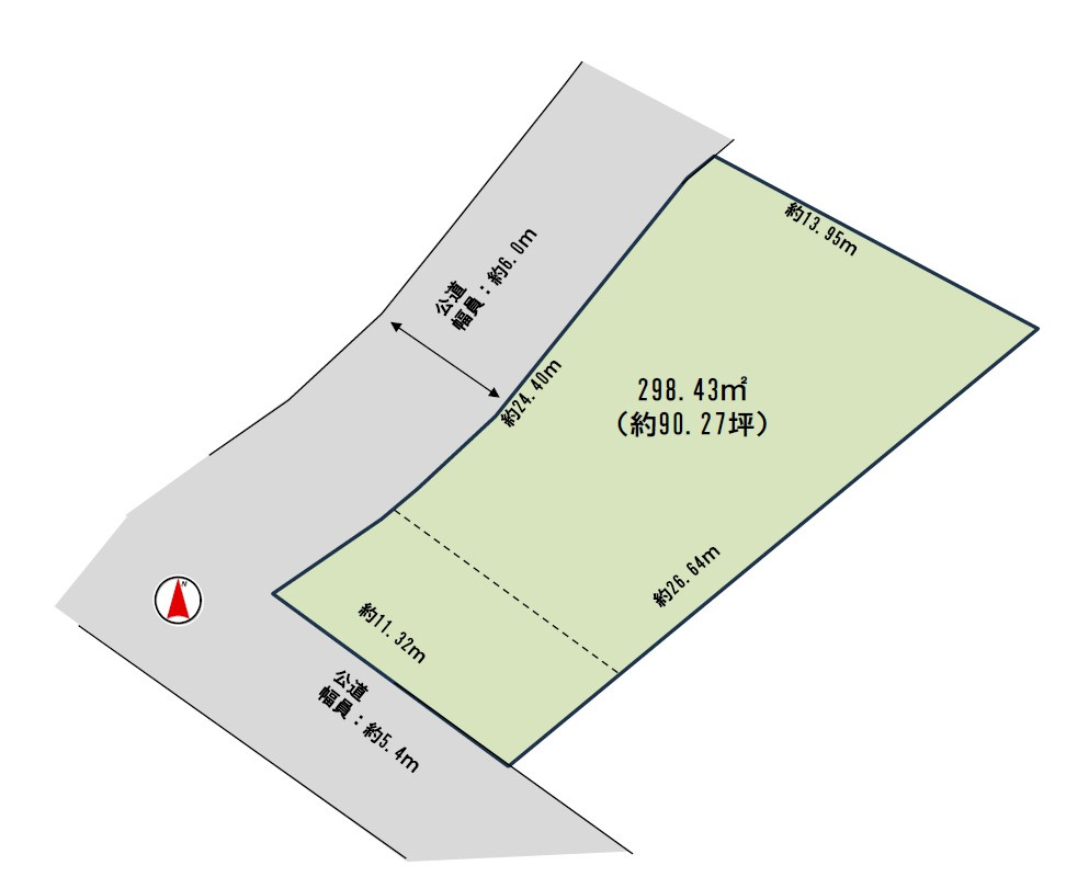 【土地面積９０坪】山武市成東１区画／建築条件付き売地