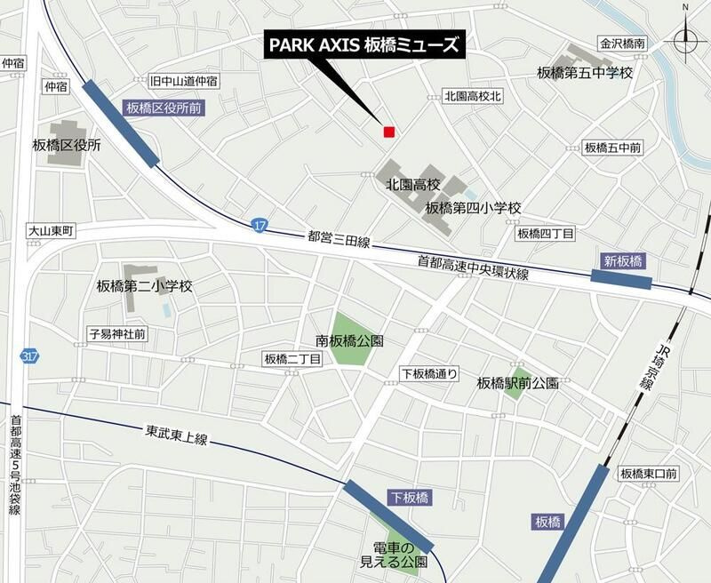 パークアクシス板橋ＭＵＳＥの地図