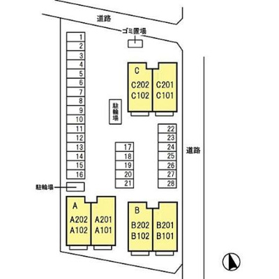 【区画図】 | クラウン ヒル B棟