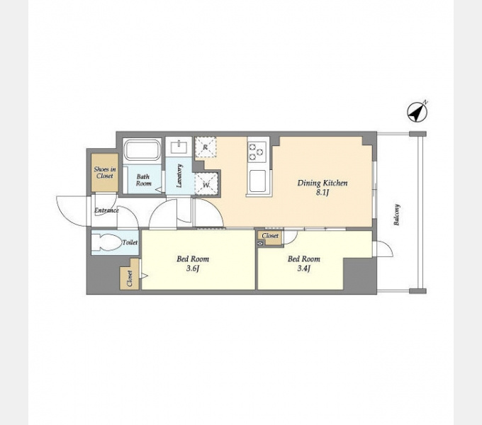 Augusta Residence 新小岩の間取り