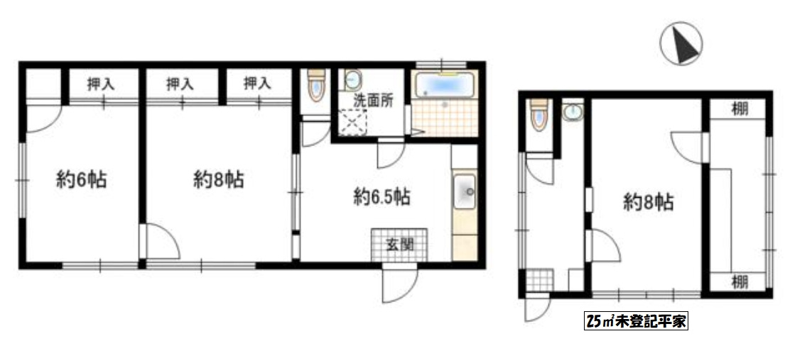 大網白里市桂山　平家中古戸建の間取り|図面と現況に相違がある場合、現況を優先致します。