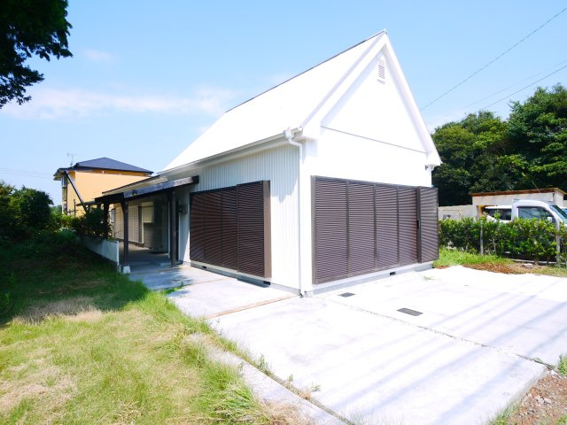 大網白里市桂山　平家中古戸建の外観パース|内外装リフォーム済み令和6年5月 ２DK平家+未登記平家 駐車2台可 白里海岸まで車約14分