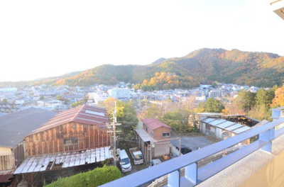 【展望】 | サンステージ衣笠Ａ棟2階 | リビング側（西側）バルコニーからの眺望