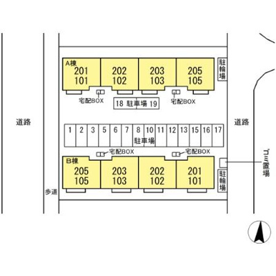【区画図】 | ムーンリバー B棟