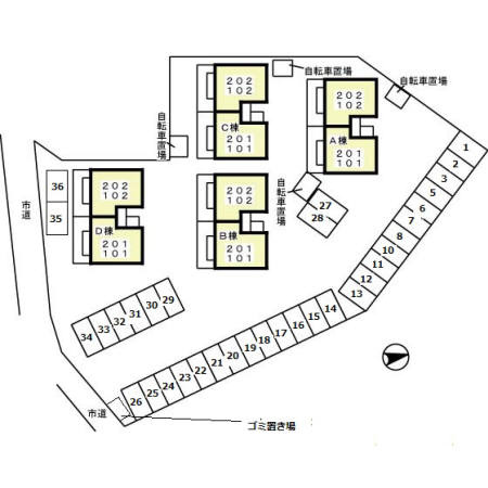 サンハイム一色　Aの区画図
