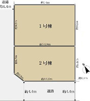 瀬谷区橋戸3丁目【3LDK+駐車2台可/瀬谷駅徒歩17分/約17.5帖のLDK】全2棟の区画図