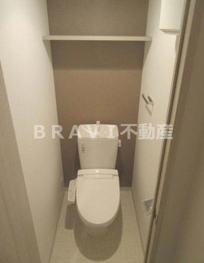 S-RESIDENCE緑橋駅前（エスレジデンス緑橋駅前）　BRAVI不動産のトイレ|【S-RESIDENCE緑橋駅前】落ち着いた色調のトイレです