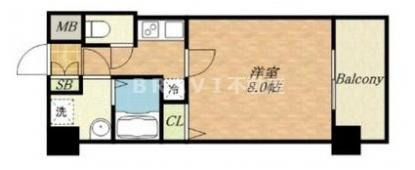 S-RESIDENCE緑橋駅前（エスレジデンス緑橋駅前）　BRAVI不動産の間取り|【S-RESIDENCE緑橋駅前】間取り