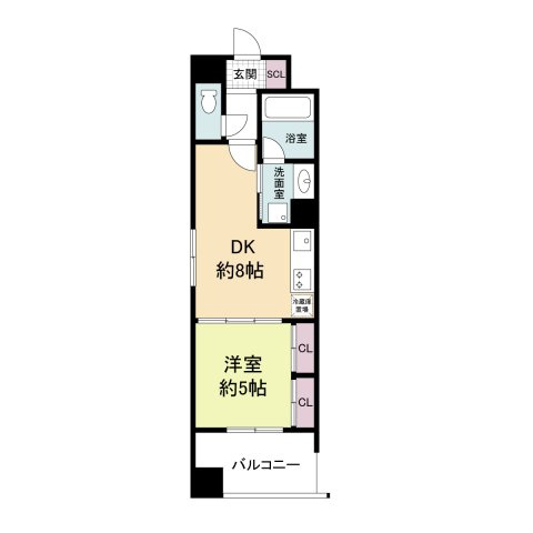 レジディア心斎橋ウエストの間取り