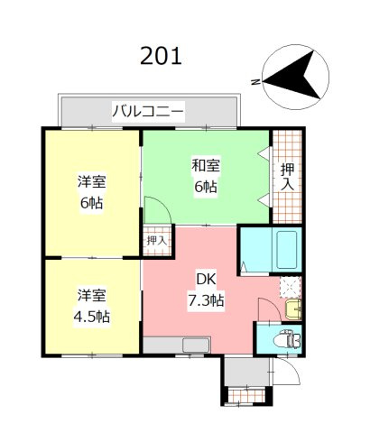 ダイヤモンドハイツの間取り