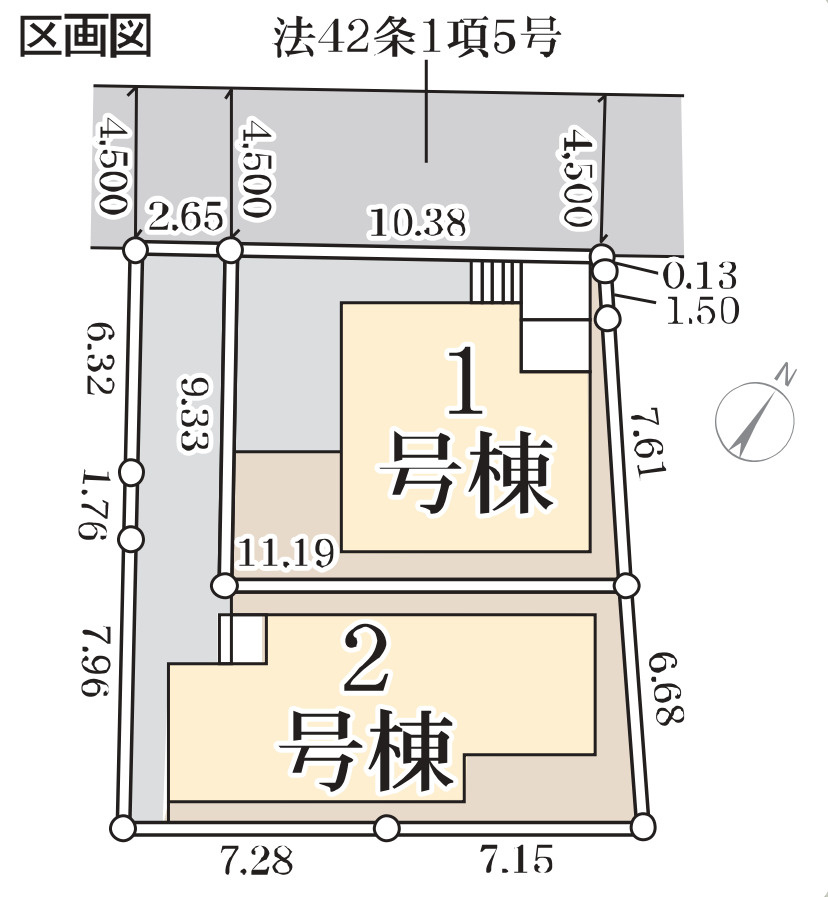 横浜市保土ケ谷区狩場町 新築戸建て【仲介手数料無料】の区画図