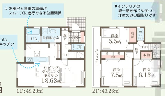 横浜市南区別所6丁目　新築戸建【仲介手数料無料】の間取り