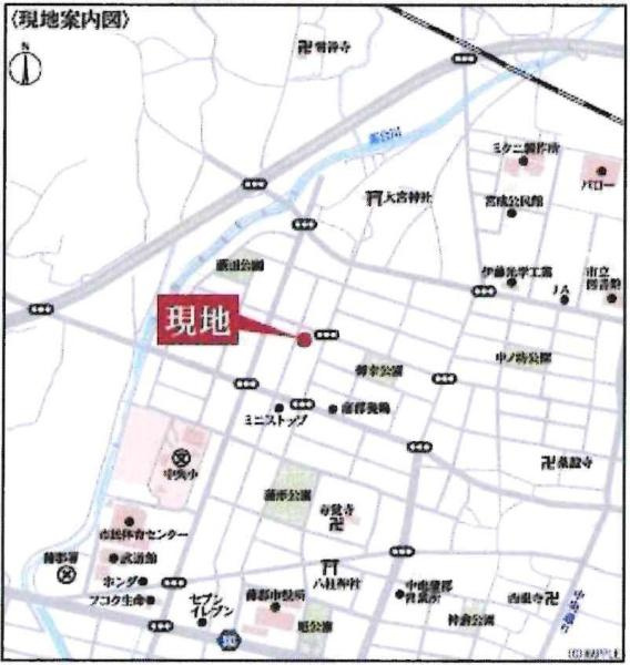 蒲郡市緑町第1　全1棟・1号棟のその他|現地案内図です。