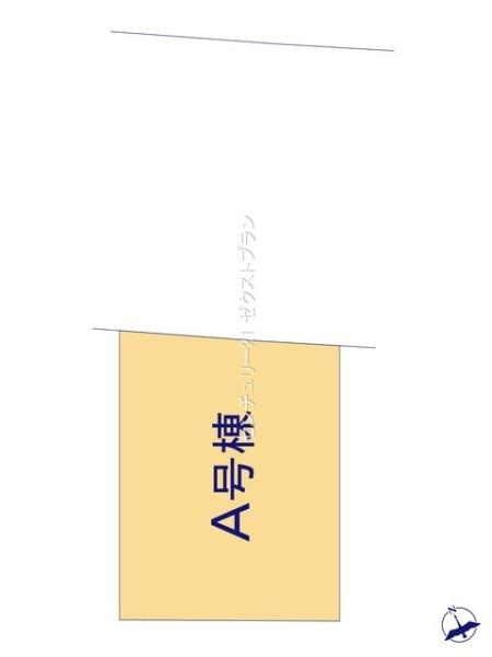 前橋市朝日町3丁目A号棟の区画図|区画図