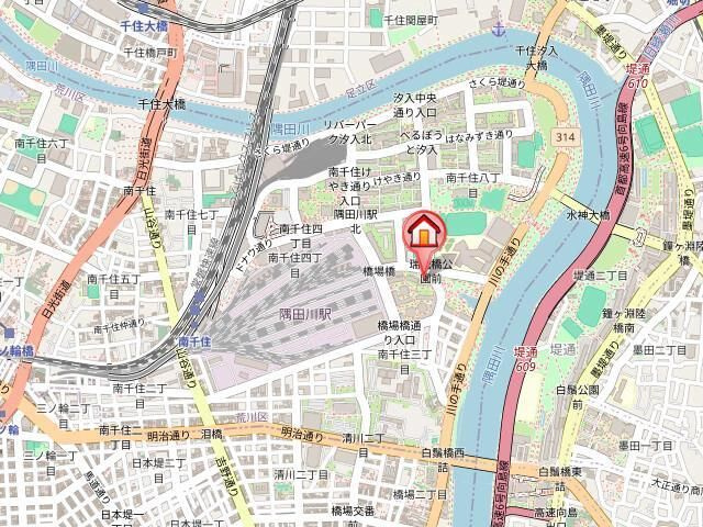 レジディア南千住の地図