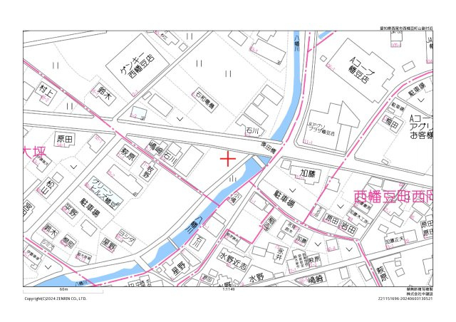 西幡豆町山副売地の地図
