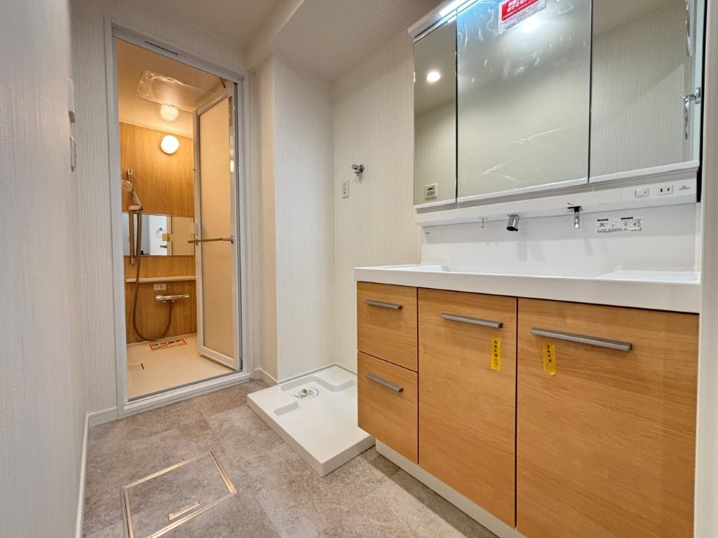 ライオンズマンション吉津の洗面所|コンパクトで使いやすい洗面所