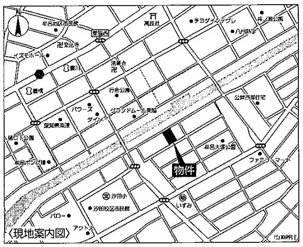 牟呂町字大塚売地の地図