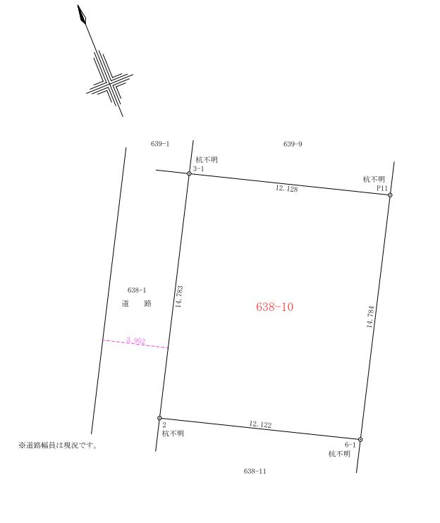 愛知県瀬戸市4丁目　売地の土地図