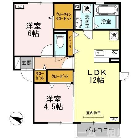 柏崎市新田畑のアパートの間取り