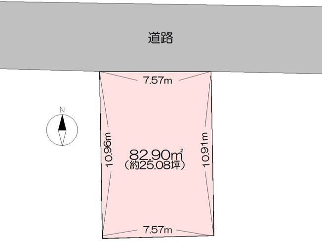 【土地図】 | 売地　高知市相模町　＠47.86