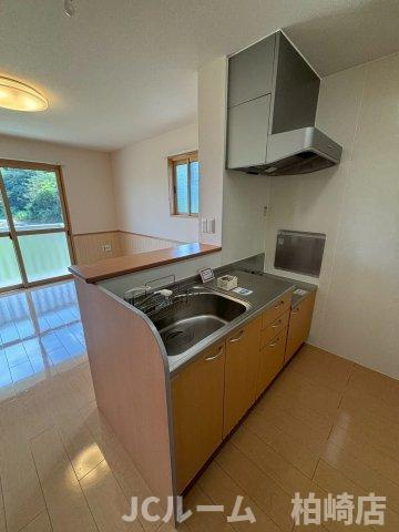 柏崎市大字藤井のアパートのキッチン