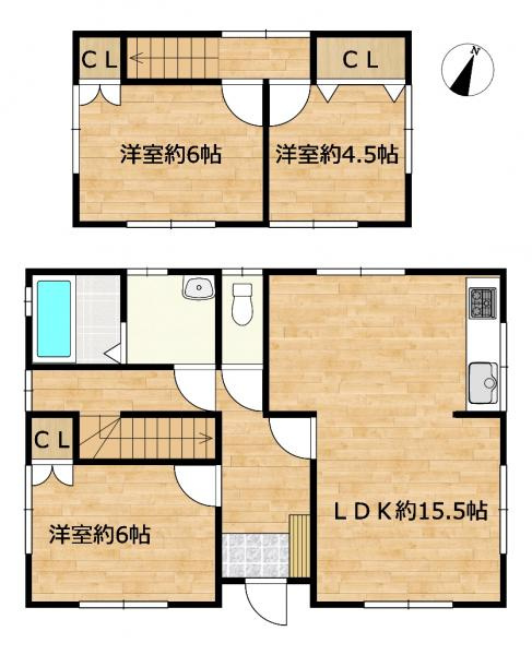 八戸市大字河原木字小田の区画図