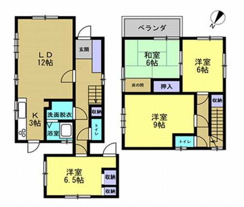 【間取り】 | 【仲介手数料０円】相模原市中央区淵野辺本町5丁目　中古一戸建て | 相模原市中央区淵野辺本町5丁目　中古一戸建て