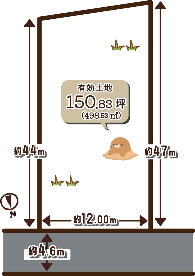 醍醐赤間南裏町　条件無土地の区画図