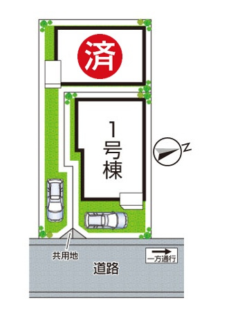西宮市浜町　新築一戸建ての区画図|全２区画