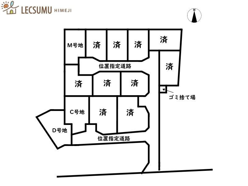 揖保郡太子町馬場／全13区画の区画図