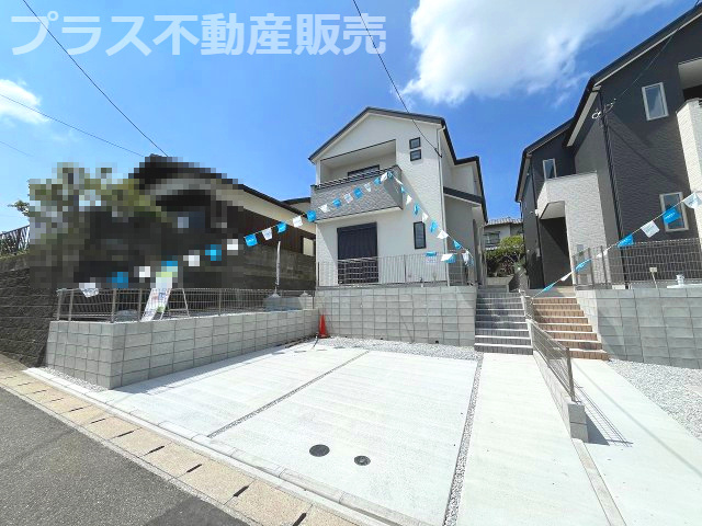 【外観】 | 糟屋郡粕屋町長者原東7丁目1期　1号棟（全2棟）【仲介手数料無料・0円】 | 完成しました。物件内部もご見学頂けます。プラス不動産販売にお任せ下さい。