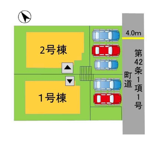 【区画図】 | 糟屋郡粕屋町長者原東7丁目1期　1号棟（全2棟）【仲介手数料無料・0円】 | 区画図です。1号棟