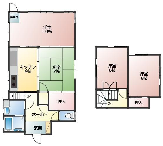 加須市栄　中古一戸建ての間取り|田園風景広がる閑静な住宅街！セカンドハウスとしても◎