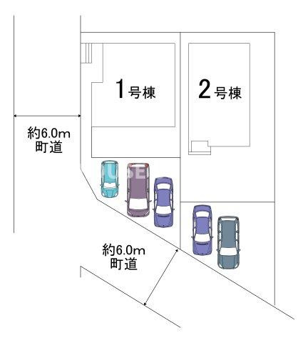 中央台４丁目　第１期　１号棟の区画図