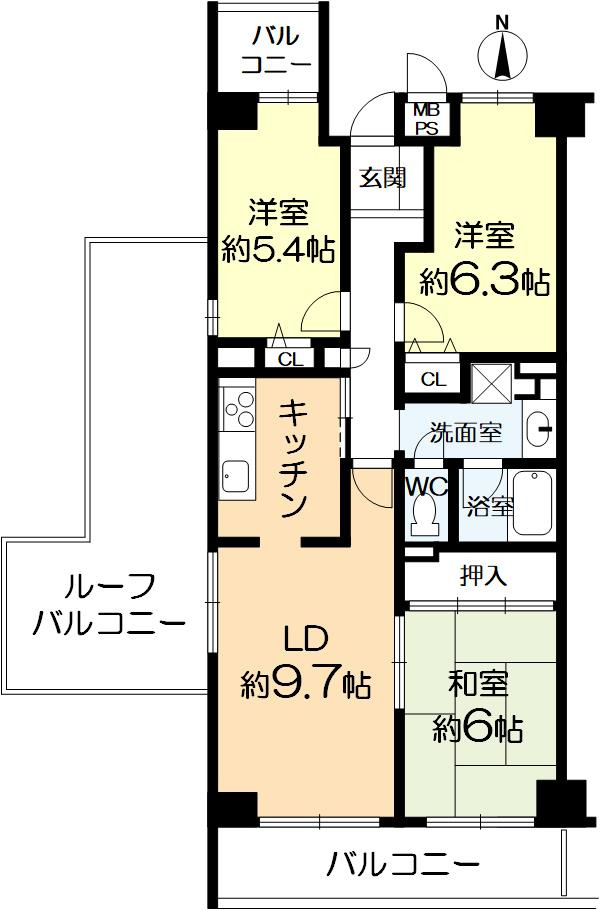 フローラ塚口の間取り