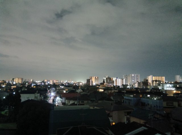フローラ塚口の展望|バルコニーからの夜景