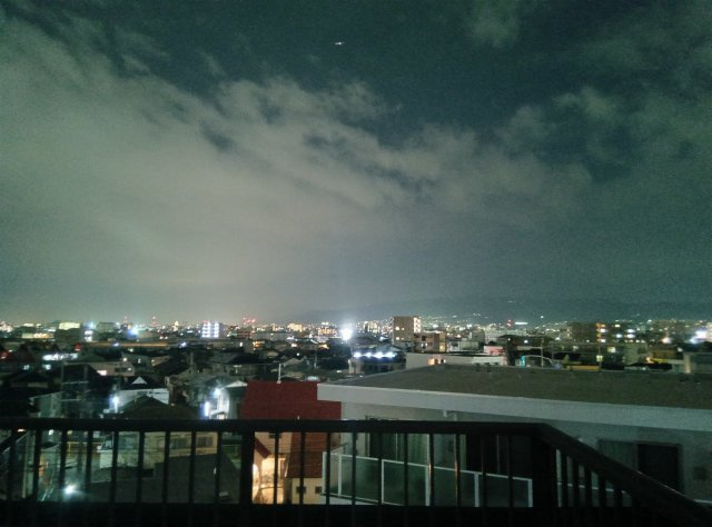 フローラ塚口の展望|ルーフバルコニーからの夜景
