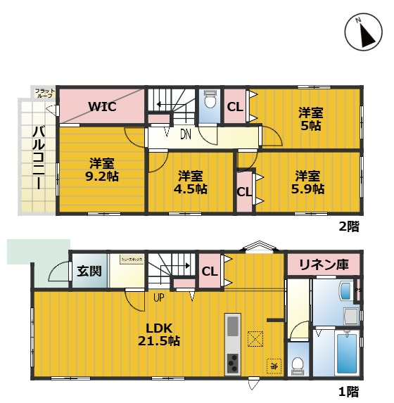 KIS南区赤坪町2期｜名古屋市の戸建ならホームアップの間取り