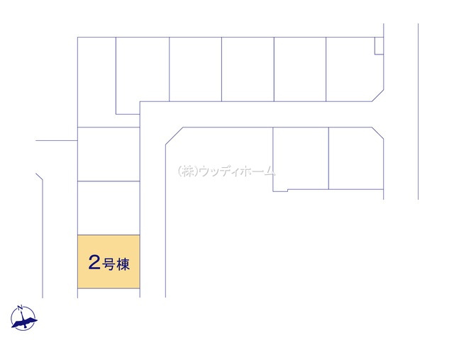 春日部市小渕　新築一戸建て　2号棟の区画図