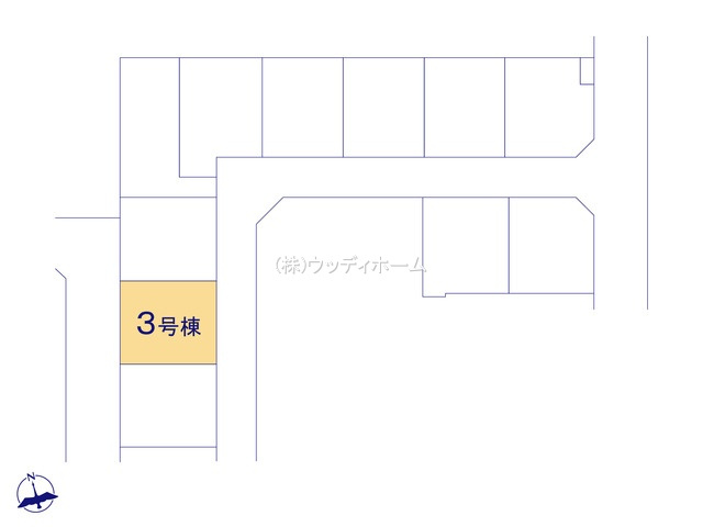春日部市小渕　新築一戸建て　3号棟の区画図