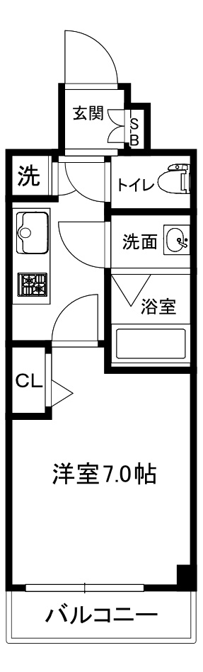 大阪市中央区上本町西１丁目の賃貸マンションの間取り
