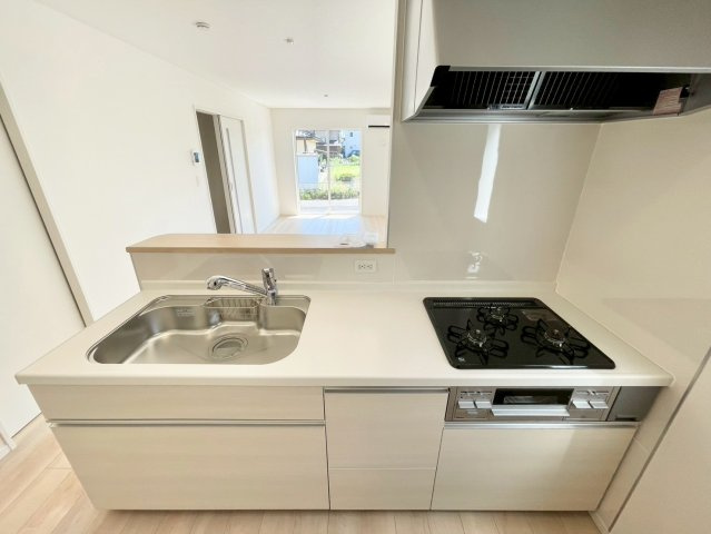 耐震等級３！ご成約プレゼント対象物件！のキッチン|家族の会話が弾む開放的なカウンターキッチンです♪