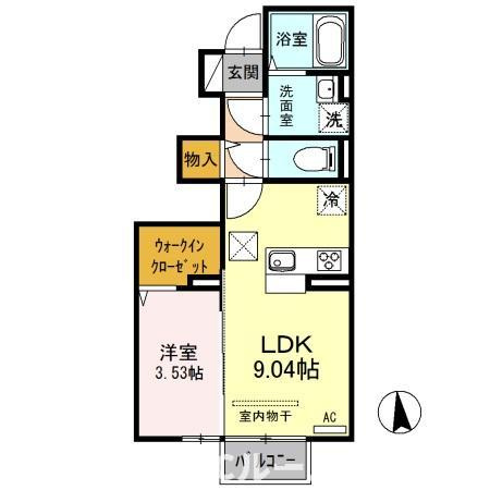 柏崎市半田１丁目のアパートの間取り