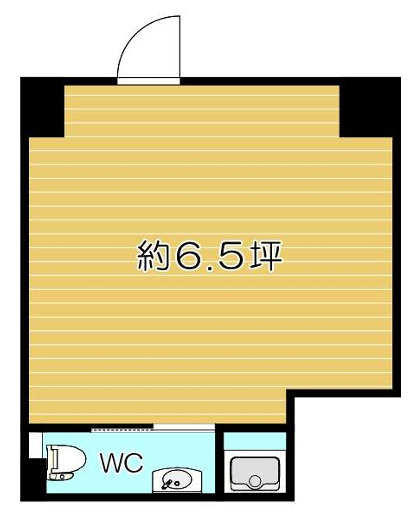 大阪市天王寺区東高津町の店舗一部の間取り