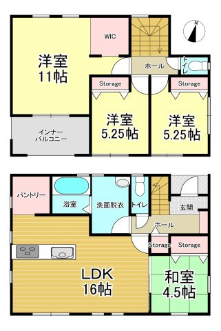 【間取り】 | リーブルガーデン石巻市中里２丁目　2区画